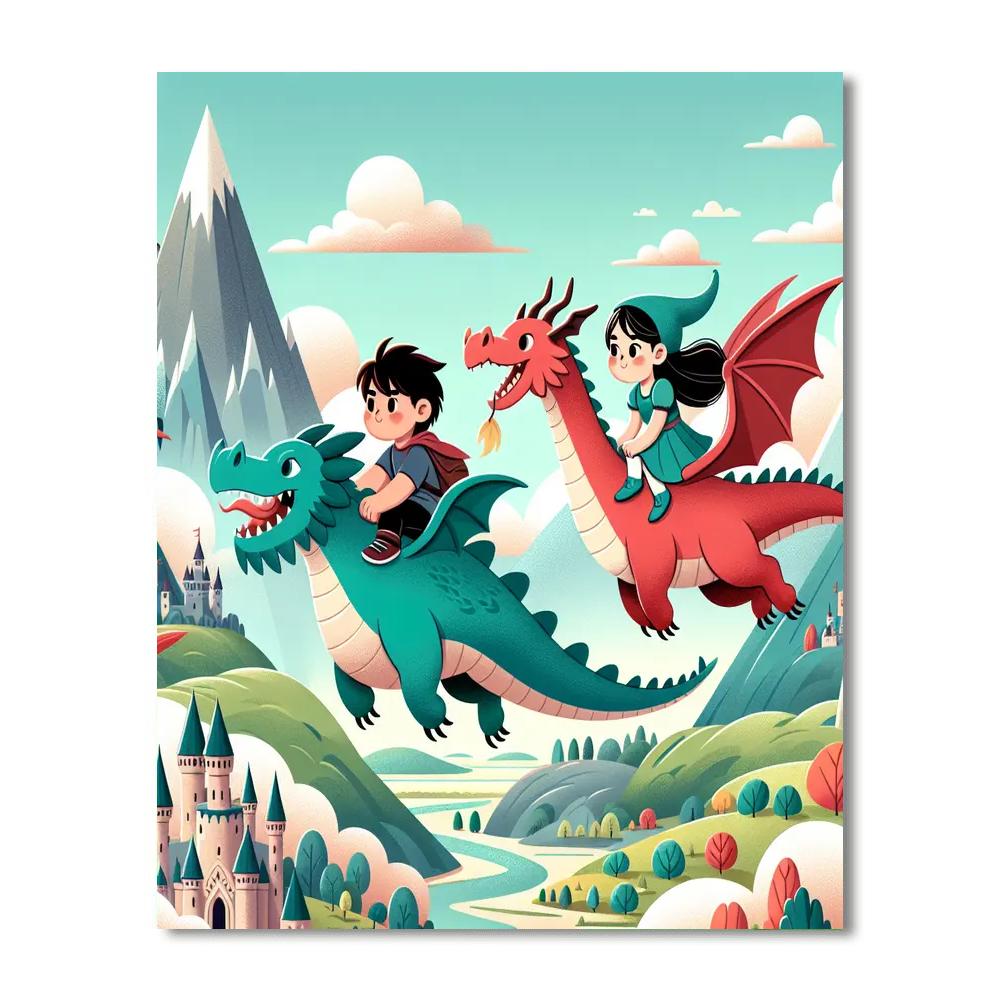 Dragon Rider's Journey Painting Number Kit