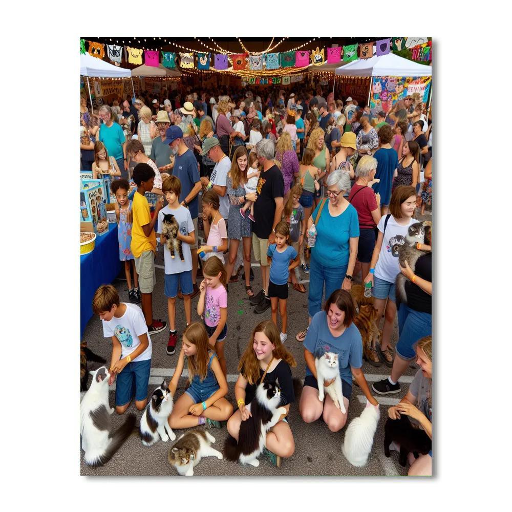 Karnival Kucing Painting Number Kit