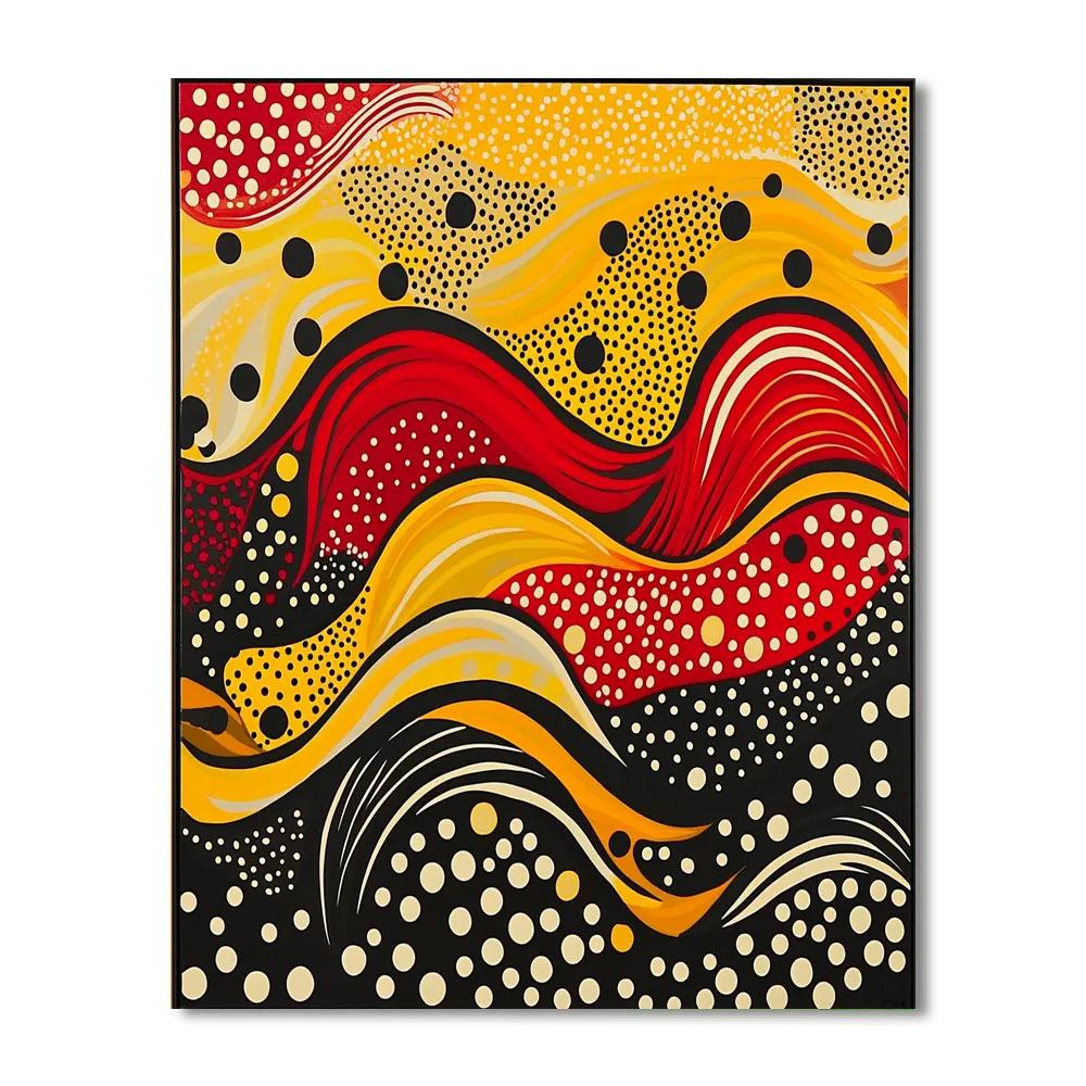 Yayoi Kusama Inspired Hypnotic Waves  DIY Paint By Numbers
