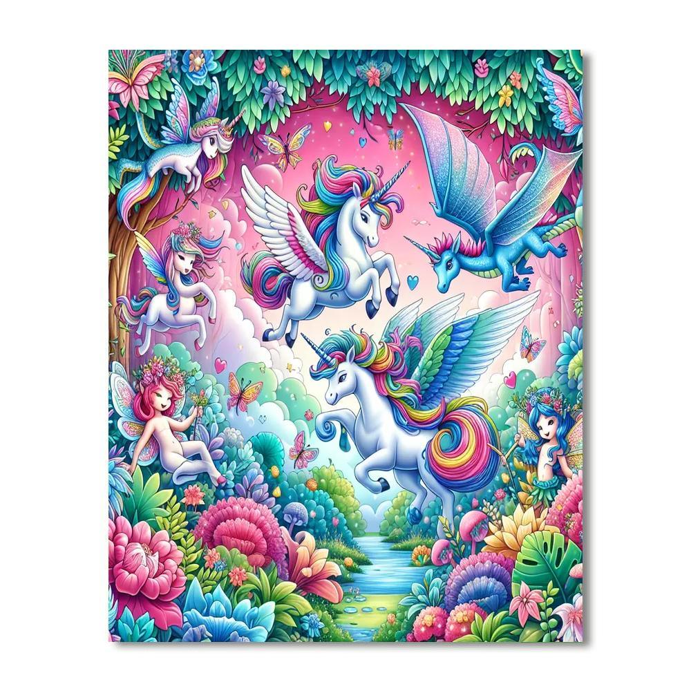 Mythical Creatures Galore Painting Number Kit