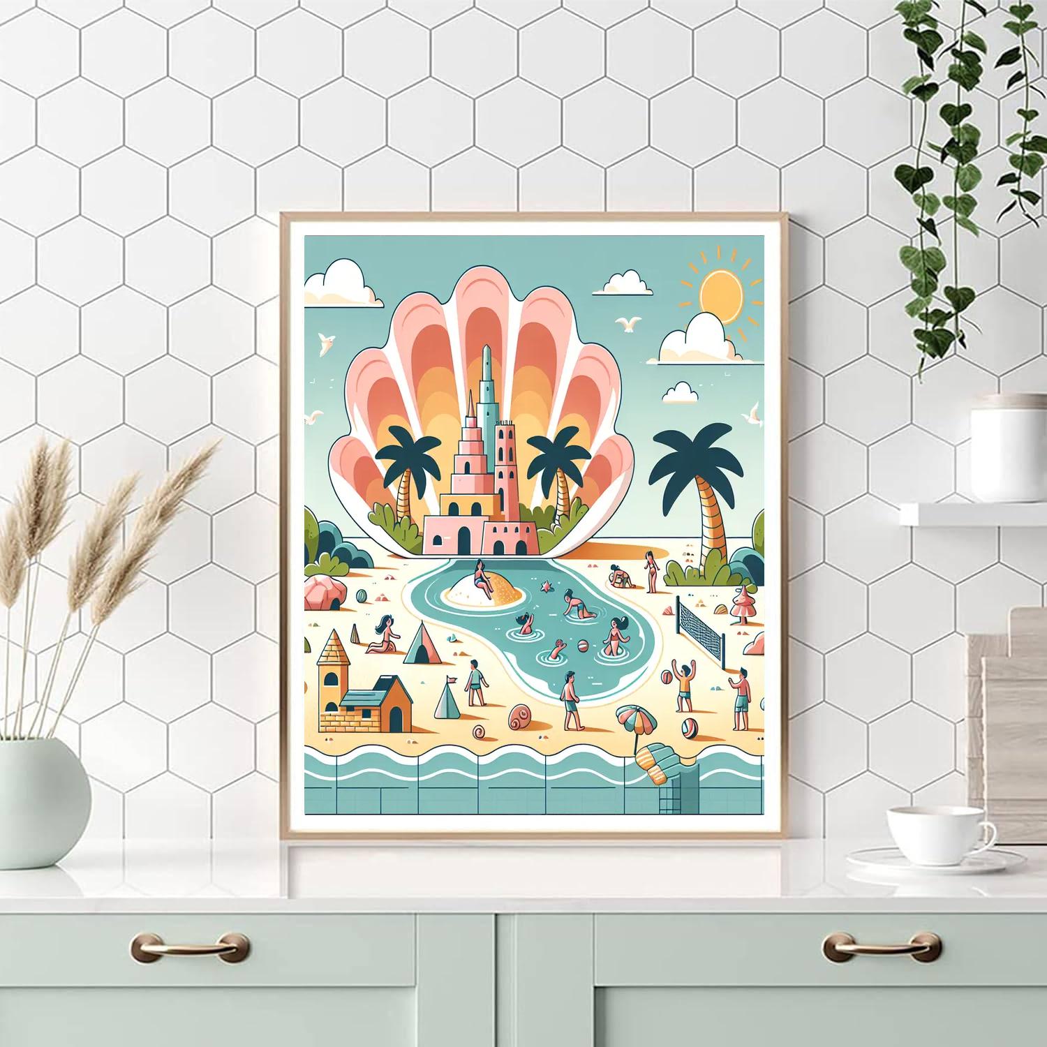 Seashell Beach Adventure Numbered Painting Kits