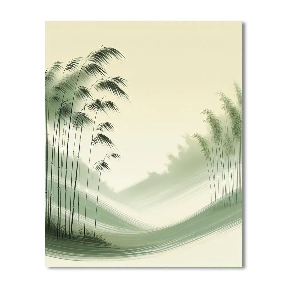 Serene Bamboo Whispers Numbered Painting Kits