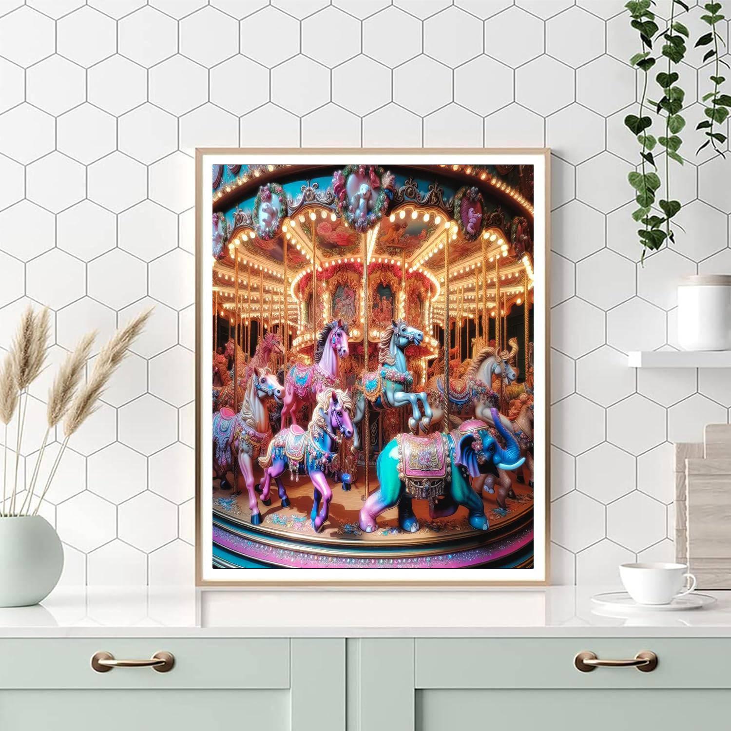 Charming Carousel Of Dreams DIY Paint By Numbers