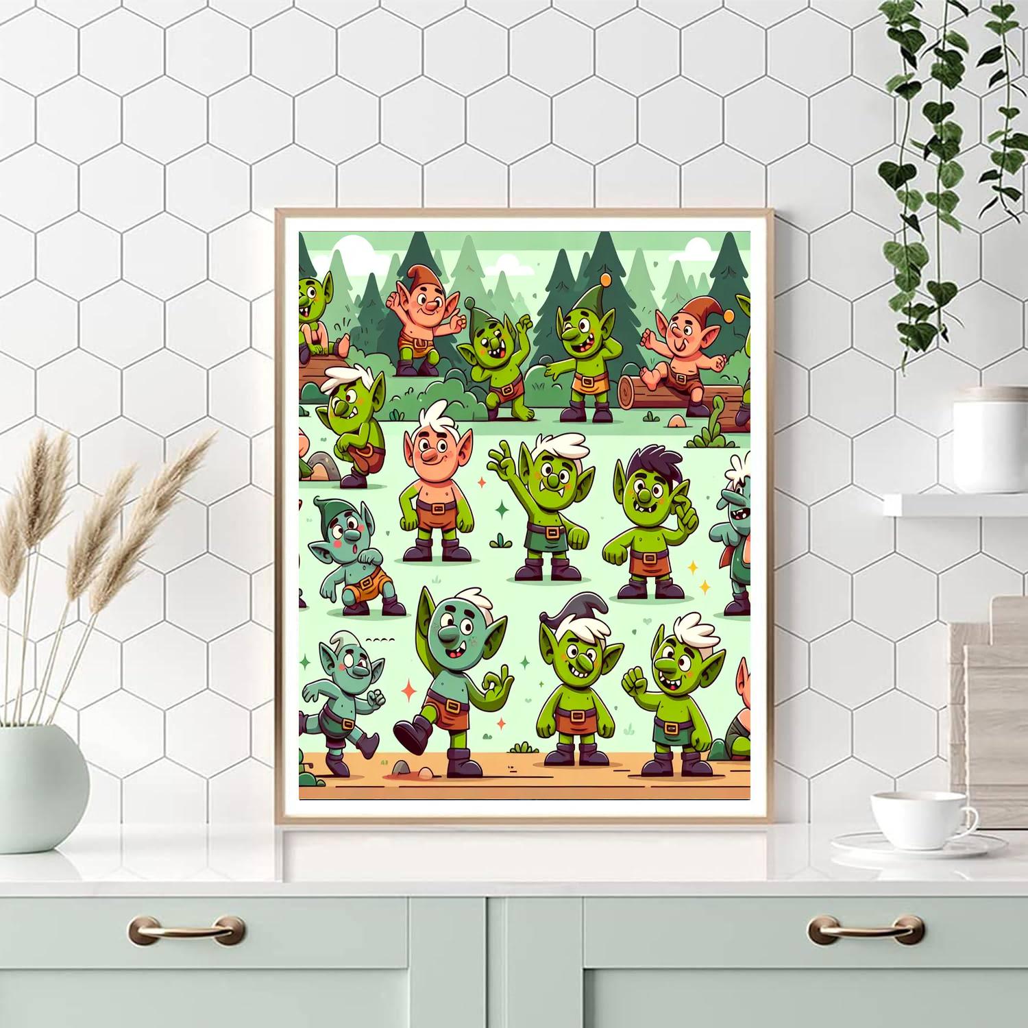 Giggling Goblins' Gathering Paint By Numbers