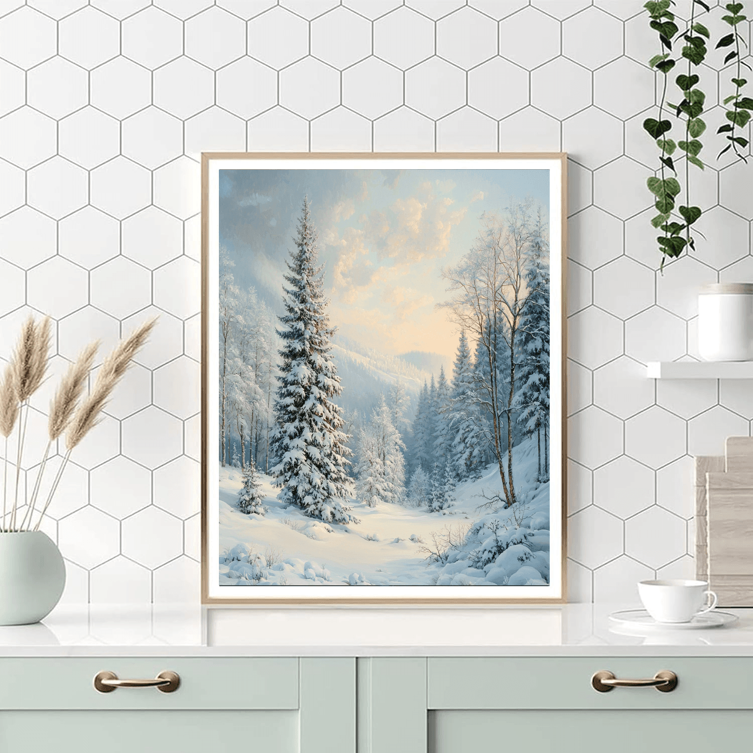 Caspar David Friedrich Inspired Frosty Mornings  Paint By Numbers