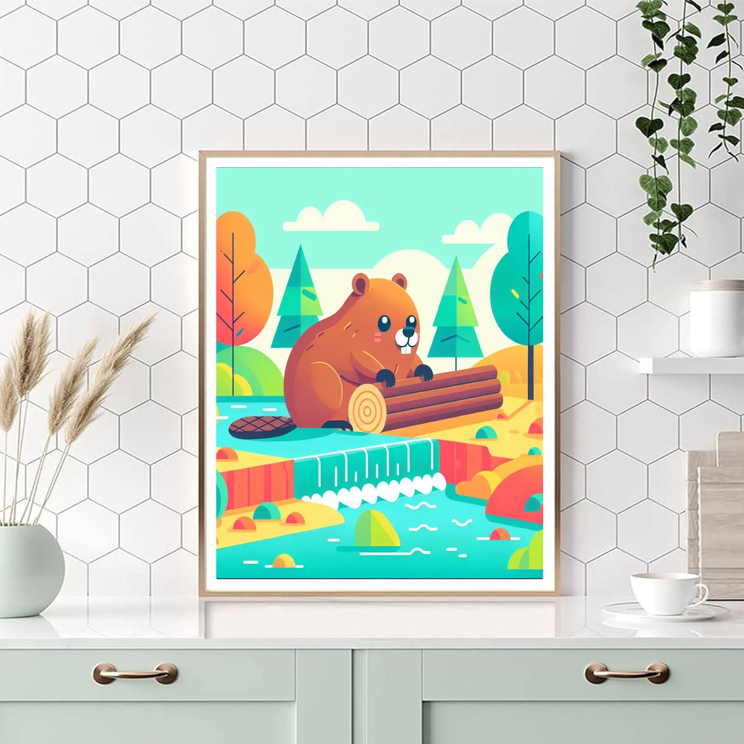 Beaver's Busy Brook Paint By Numbers