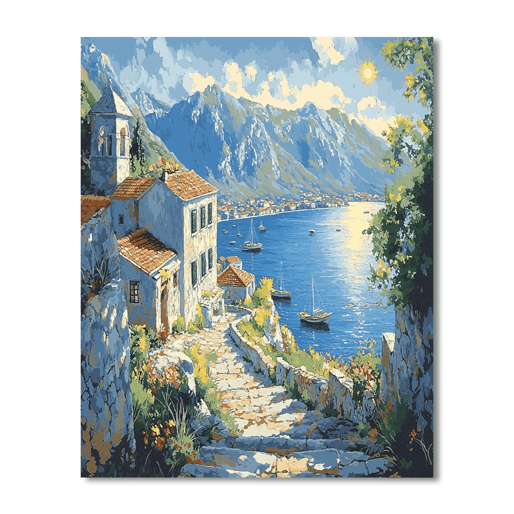 Montenegro Bay Of Kotor Numbered Painting Kits