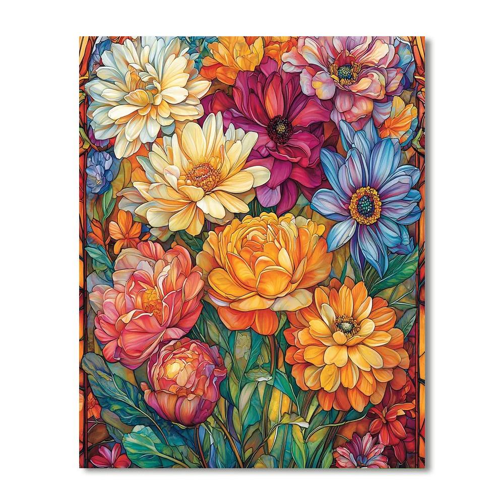 Alphonse Mucha Inspired The Flow Of Seasons  Painting Number Kit