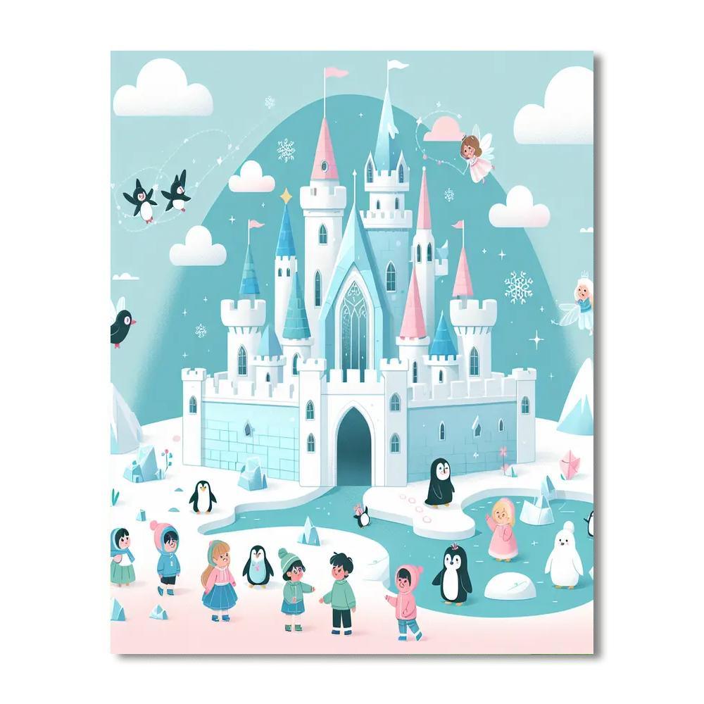 Arctic Ice Castle Journey Paint By Color
