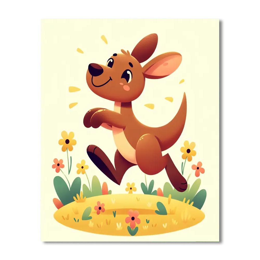 Spunky Kangaroo Painting By Numbers Kit