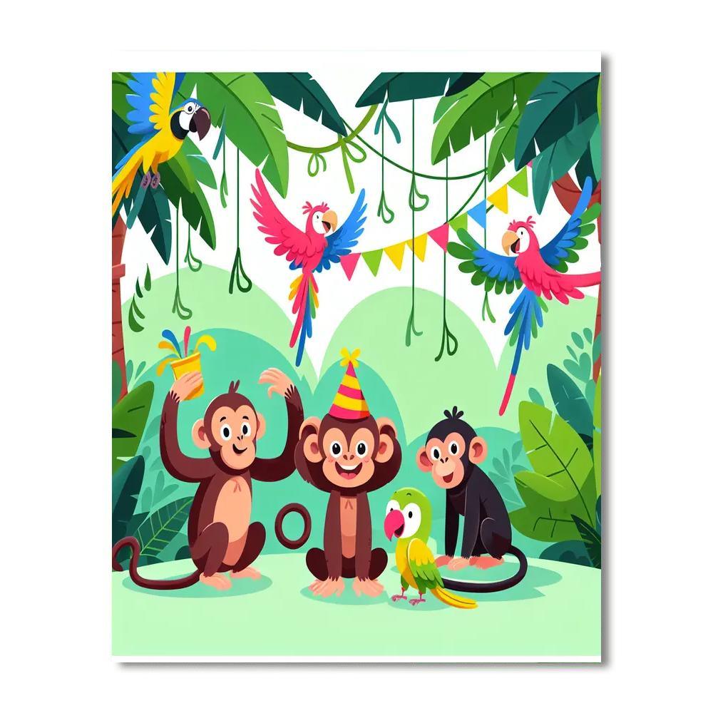 Jungle Jungle Jubilation DIY Paint By Numbers