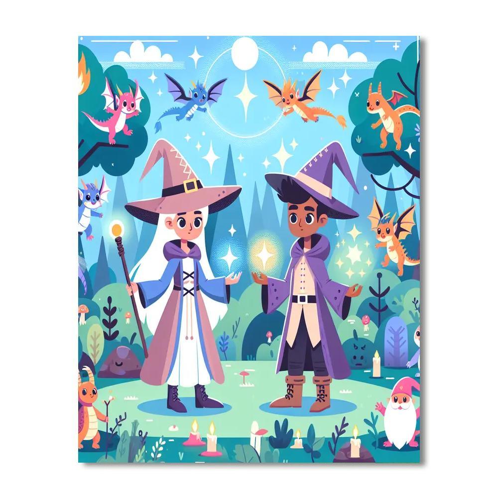 Wizard's Magical Adventure Painting Number Kit