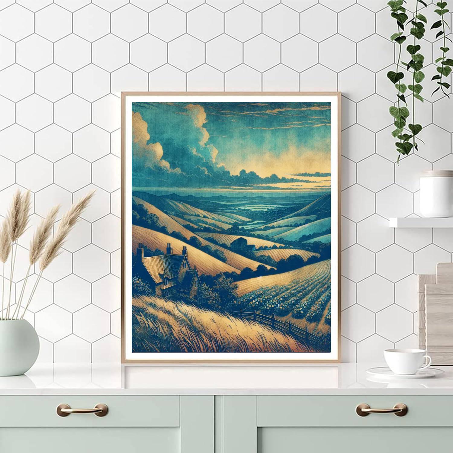 Charming Countryside Evening DIY Paint By Numbers