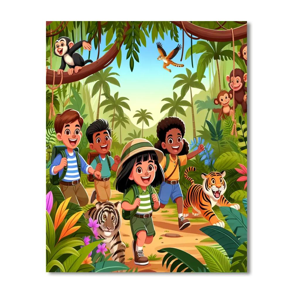 Adventure Awaits Jungle Safari DIY Paint By Numbers