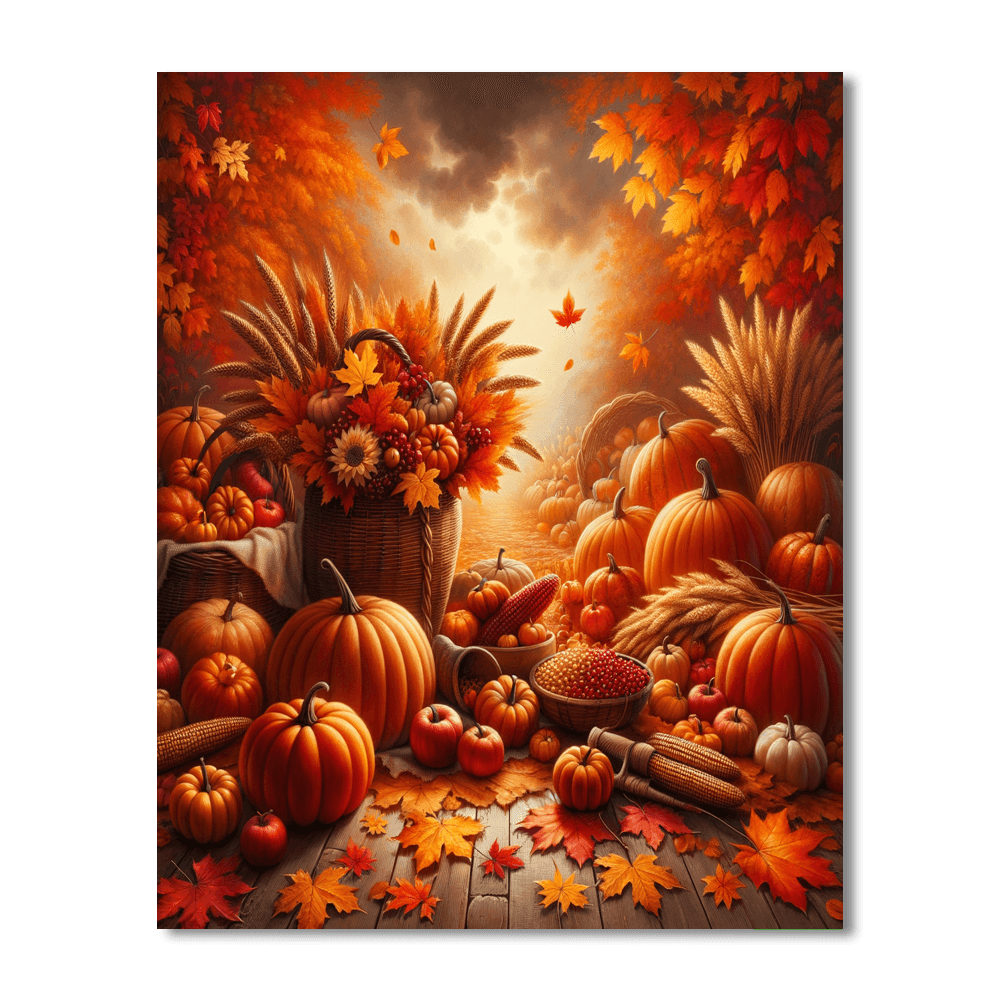 Fall Harvest Delight Number Painting