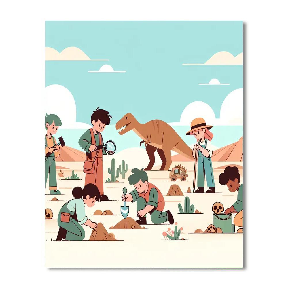 Ancient Fossil Expedition Numbered Painting Kits
