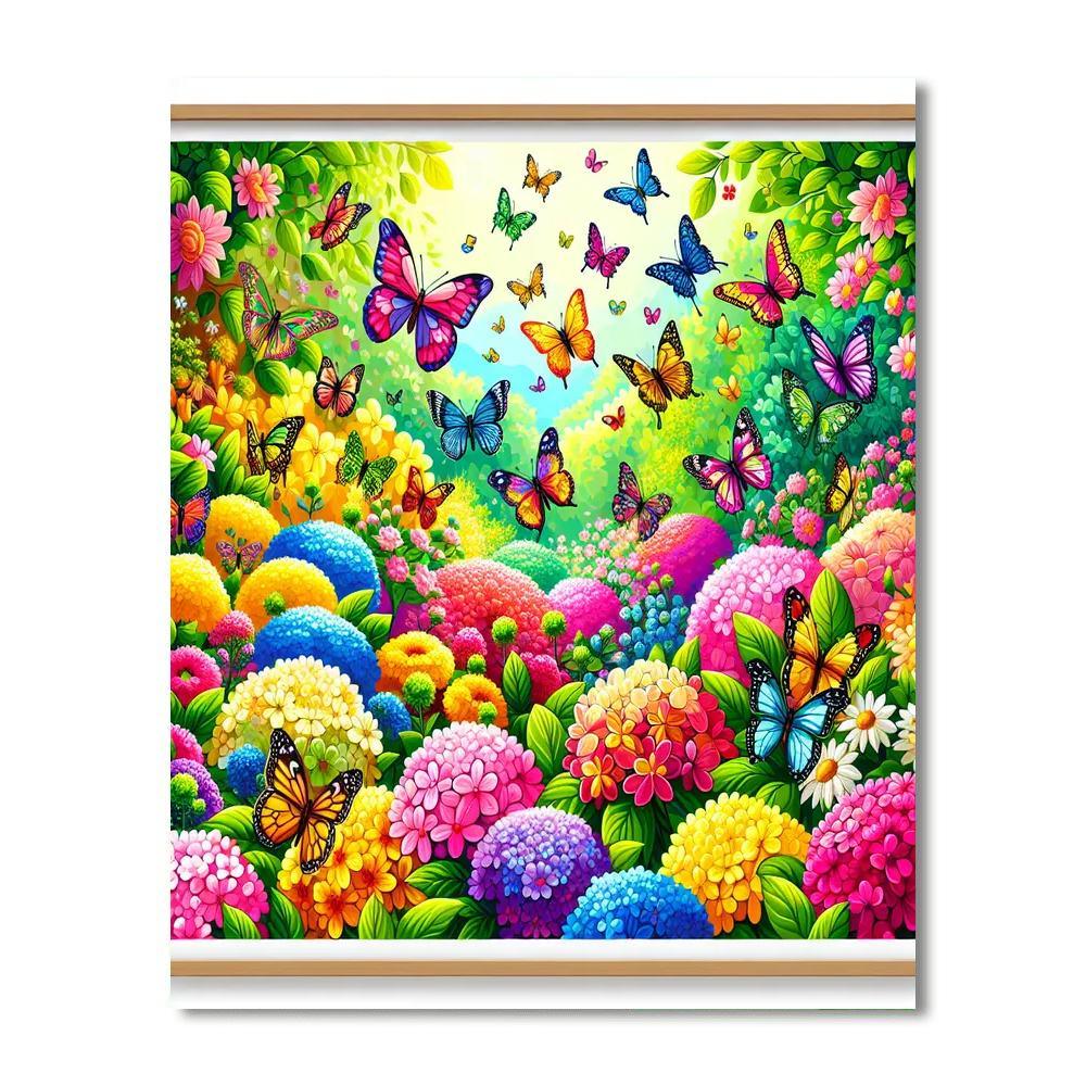 Enchanting Garden Of Butterflies DIY Paint By Numbers