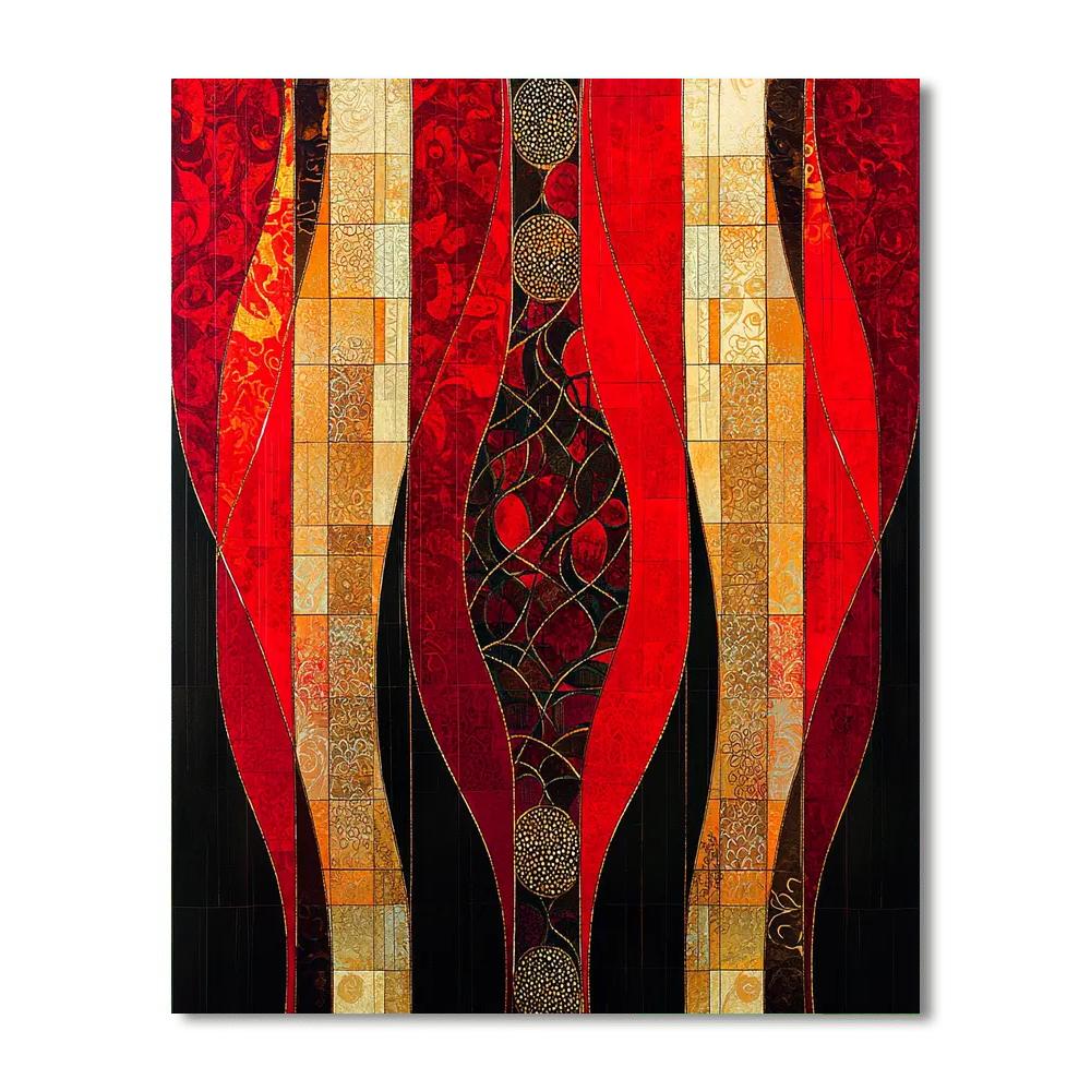 Gustav Klimt Inspired Luminous Connection  Paint By Numbers Kits