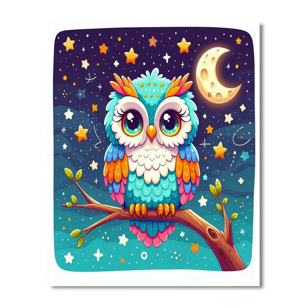 Magical Owl Number Painting