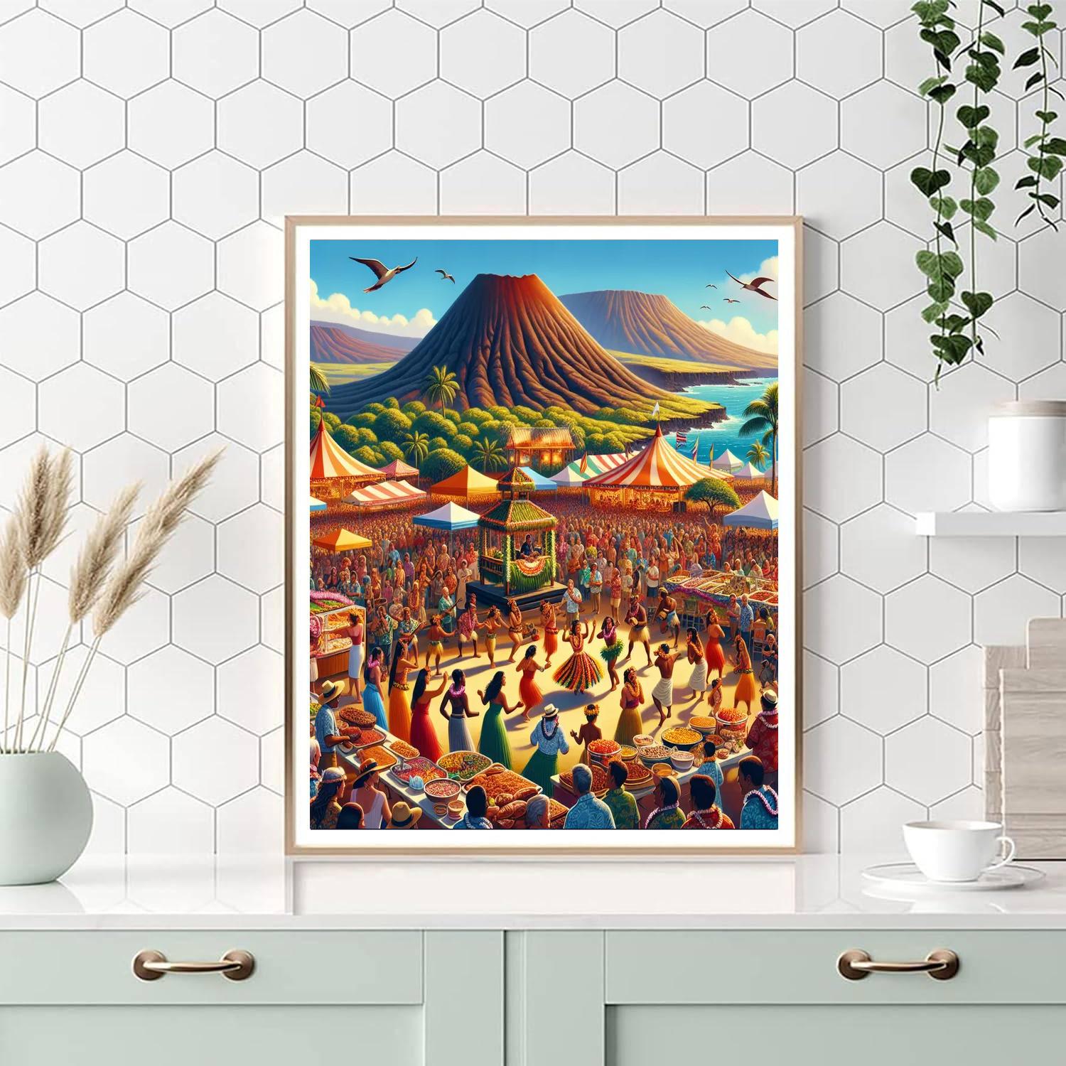 The Pahoa Lava Fest Number Painting