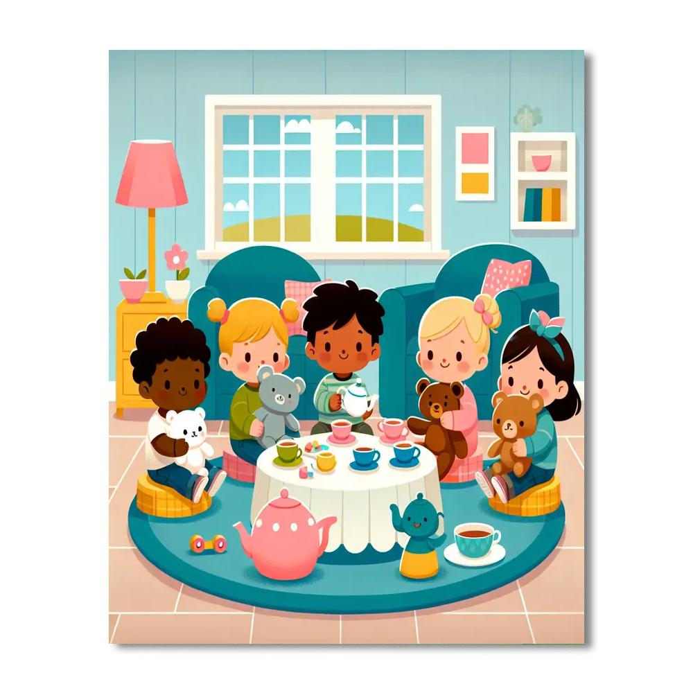 Tiny Tea Time Tales Number Painting