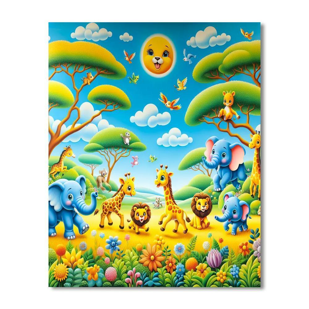Animal Kingdom Wonders Number Painting