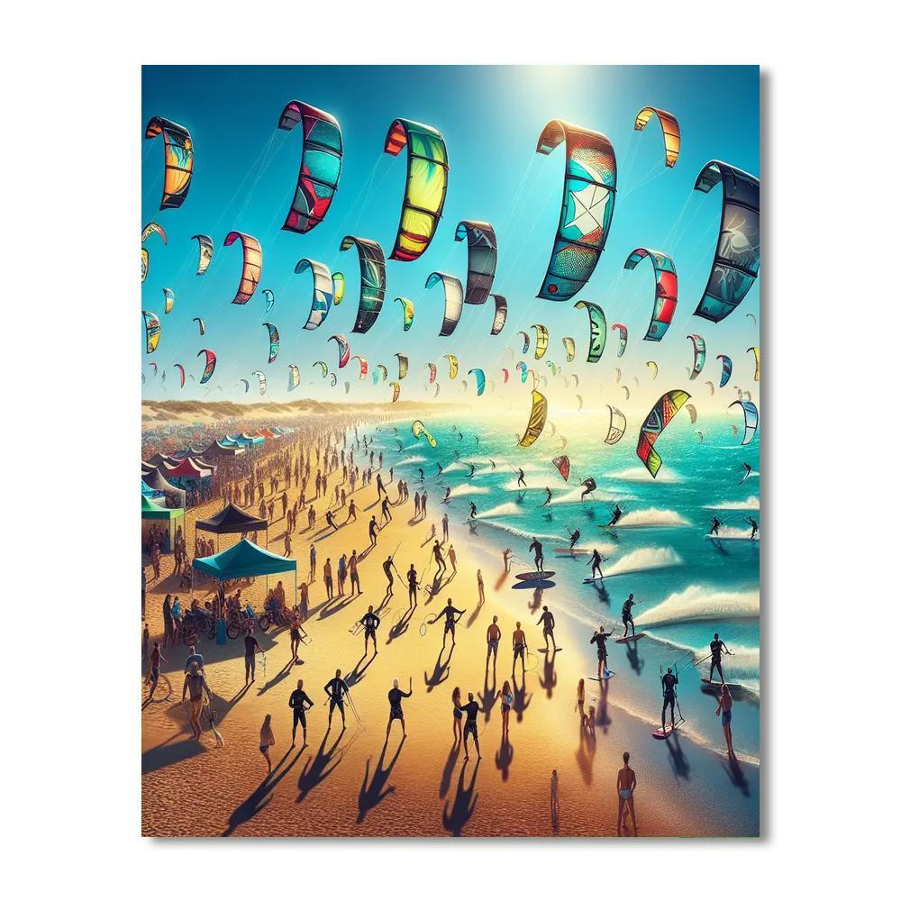 Kitesurfing Festival Paint By Numbers Art