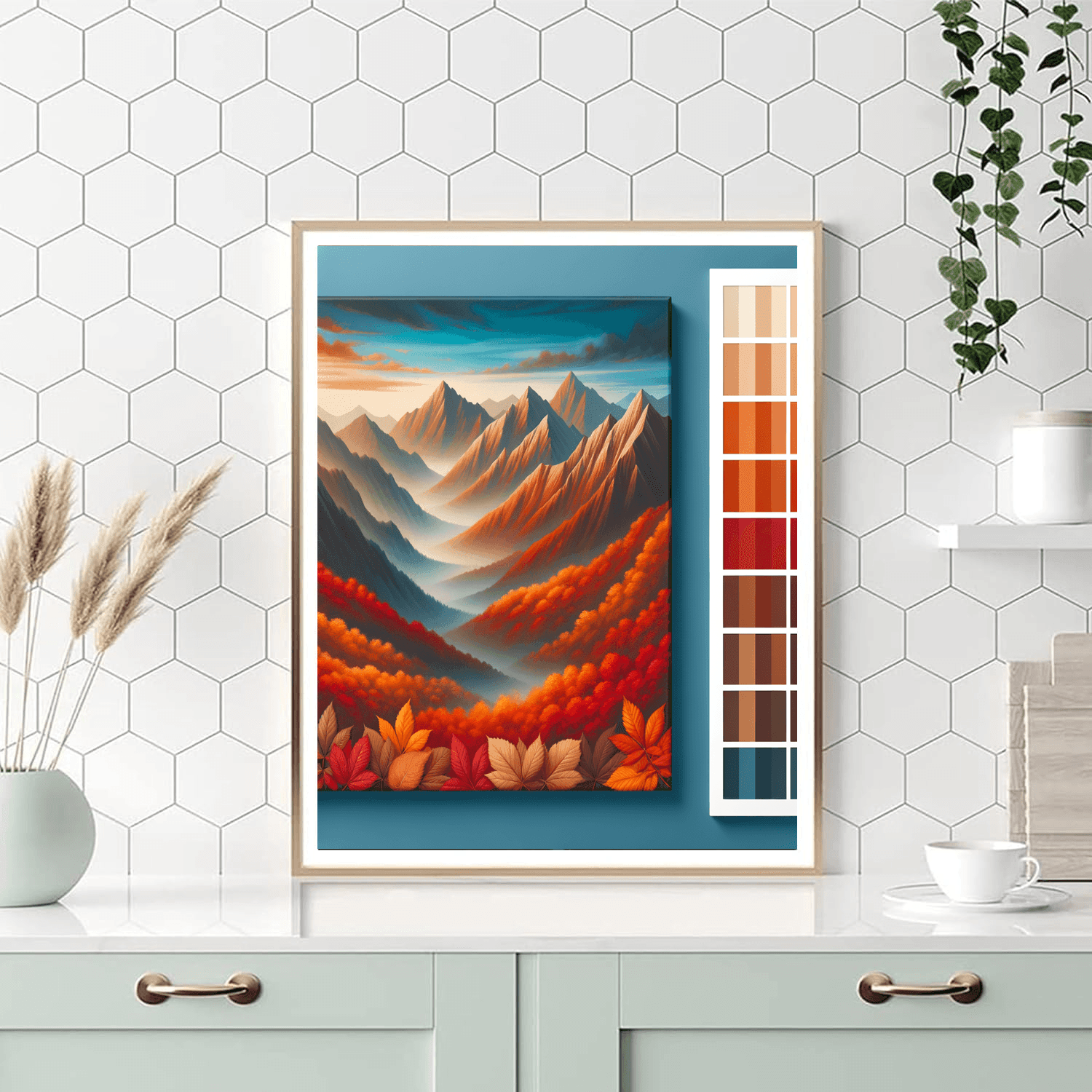 Majestic Autumn Mountains Paint By Numbers