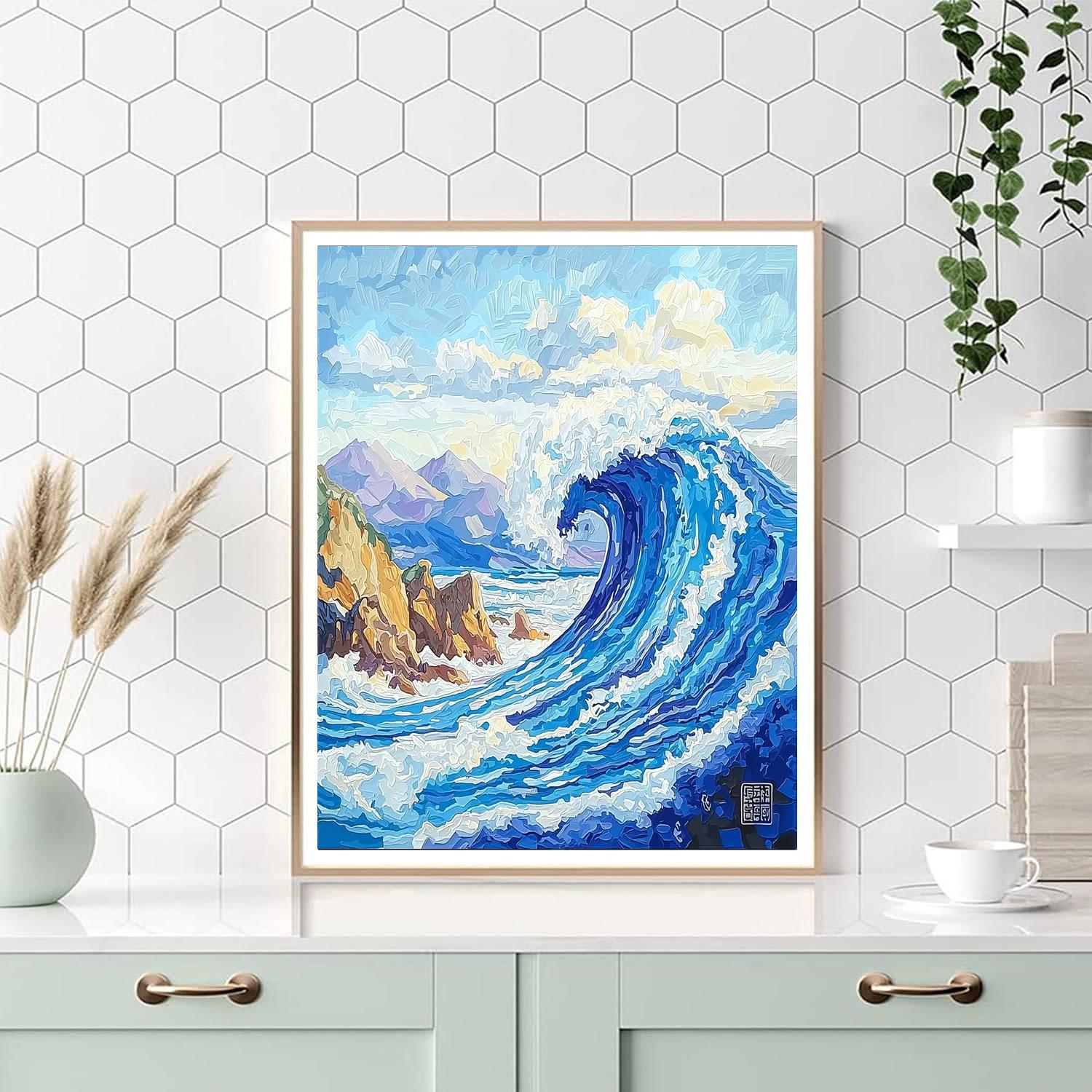 Katsushika Hokusai Inspired The Great Wave Adventure  Painting Number Kit