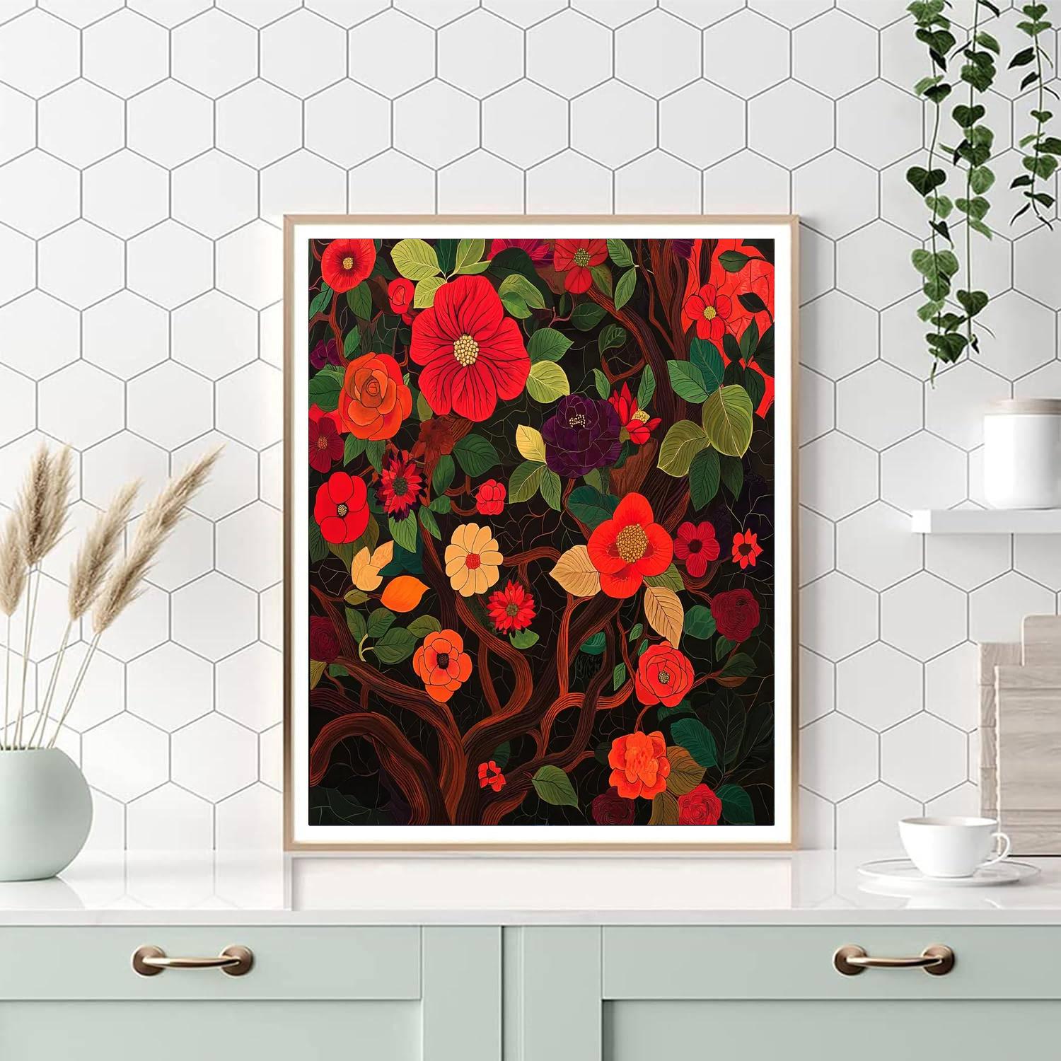 Frida Kahlo Inspired Healing Roots  Paint By Color