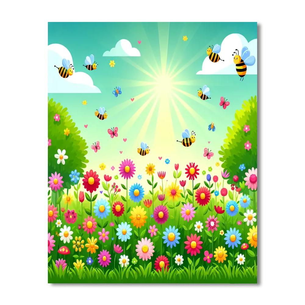 Sunshine Meadow Celebration Painting By Numbers Kit