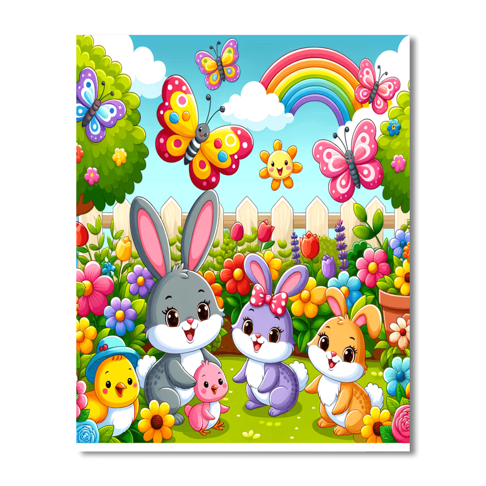 Happy Garden Friends Paint By Number