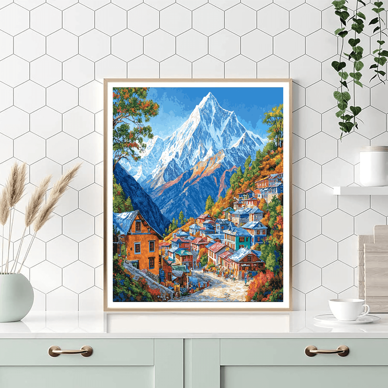 Namche Bazaar - Nepal Paint By Numbers