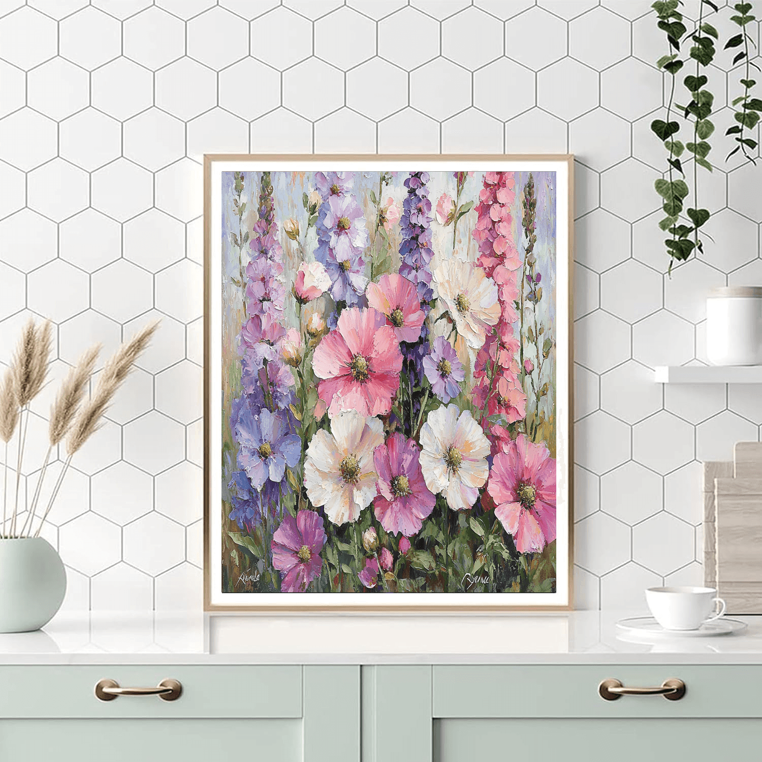 Renoir Inspired Blissful Floral Harmony  Number Painting