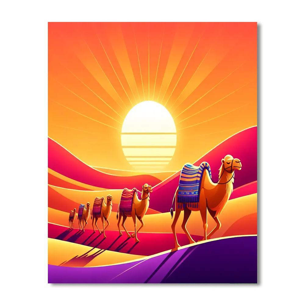 Dreamy Desert Adventure Painting Number Kit
