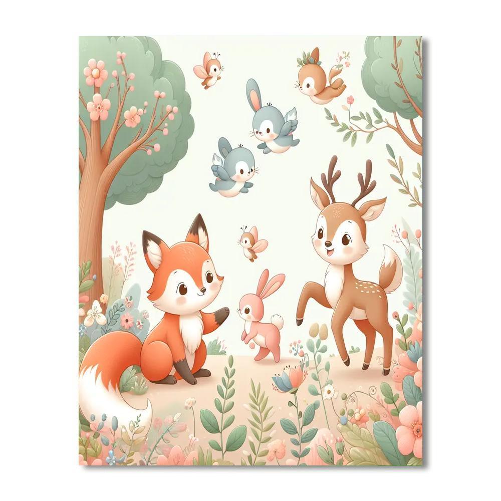 Lovely Woodland Creatures Paint By Numbers Kits