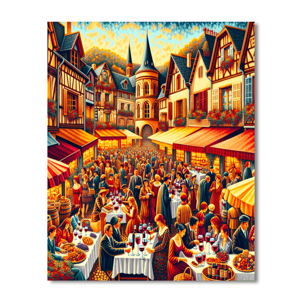 Beaujolais Nouveau Festival - France Numbered Painting Kits