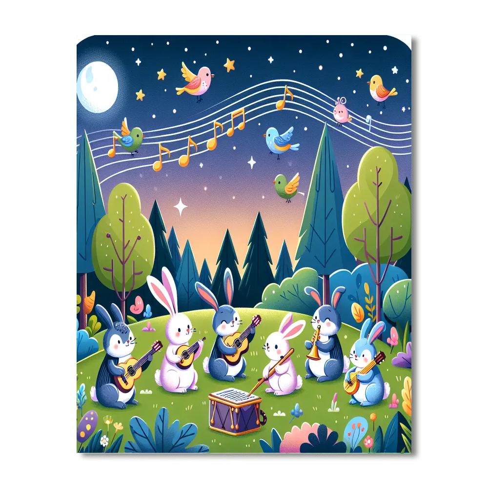 Magical Meadow Musicians Paint By Numbers Art