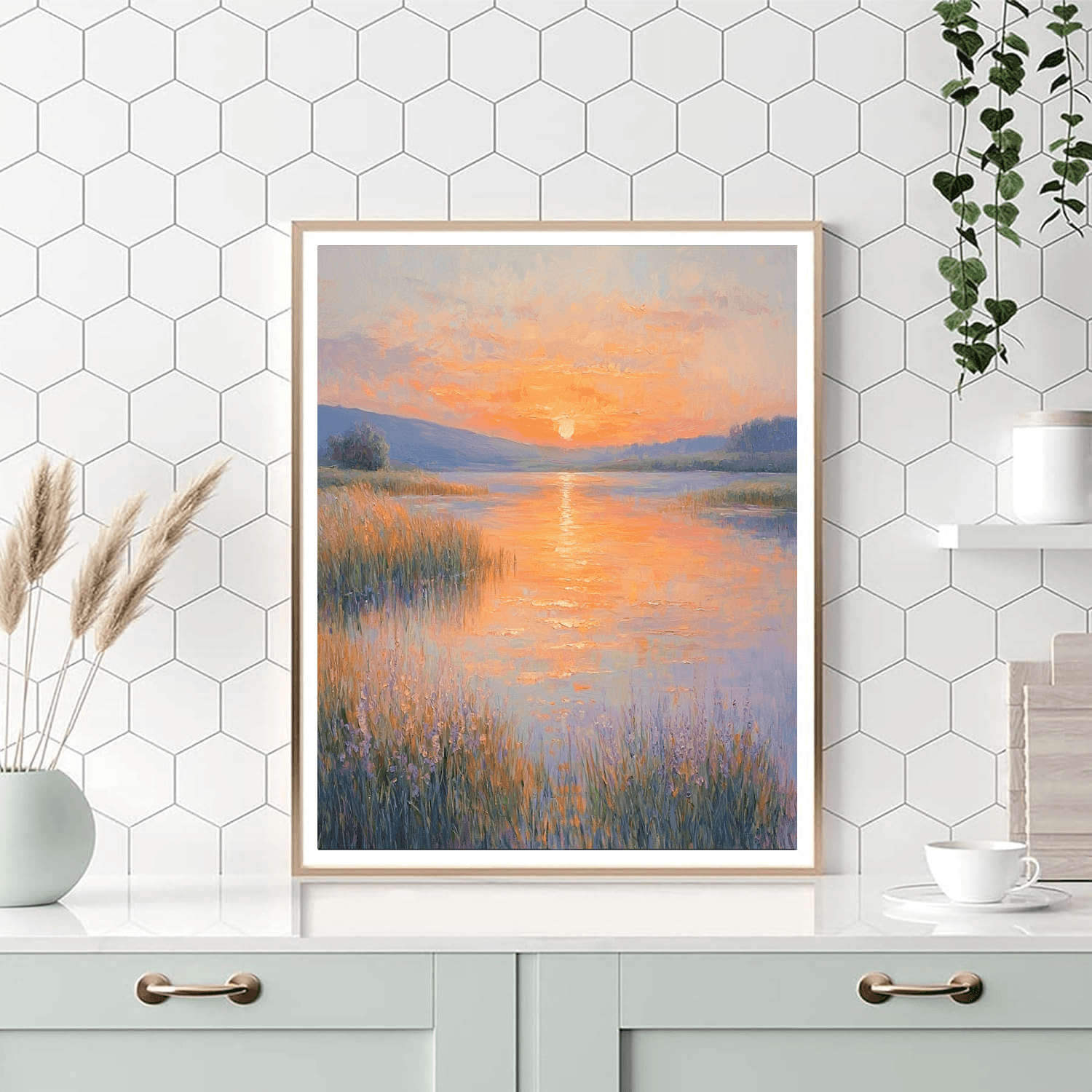 Monet Inspired Sunset Bliss  DIY Paint By Numbers