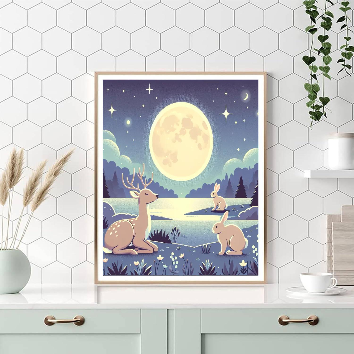 Magical Moonlit Meadow Painting By Numbers Kit