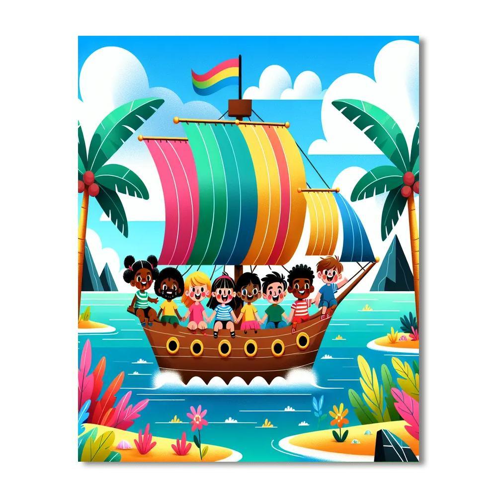 Journey To The Magic Islands Painting By Numbers Kit
