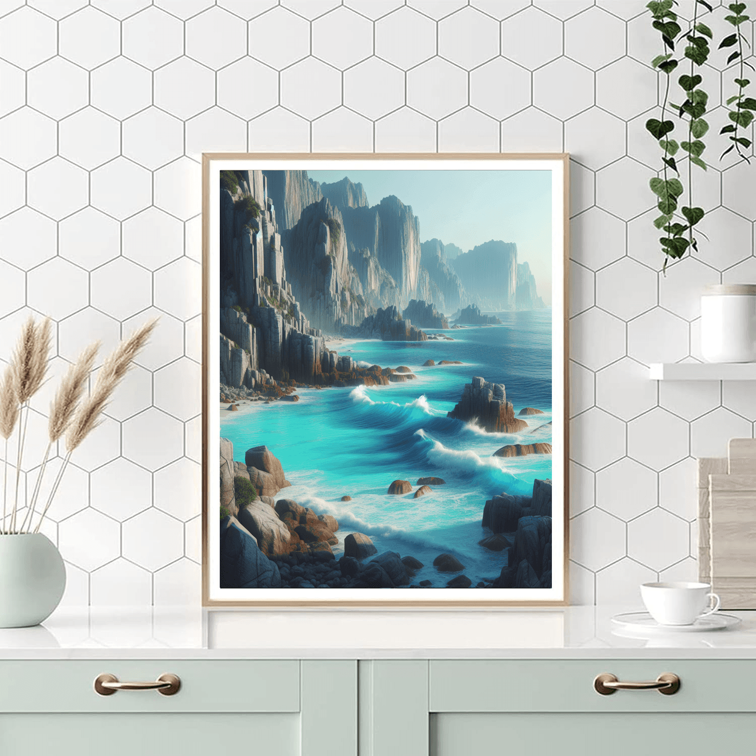 Harmonious Coastal Haven Number Painting