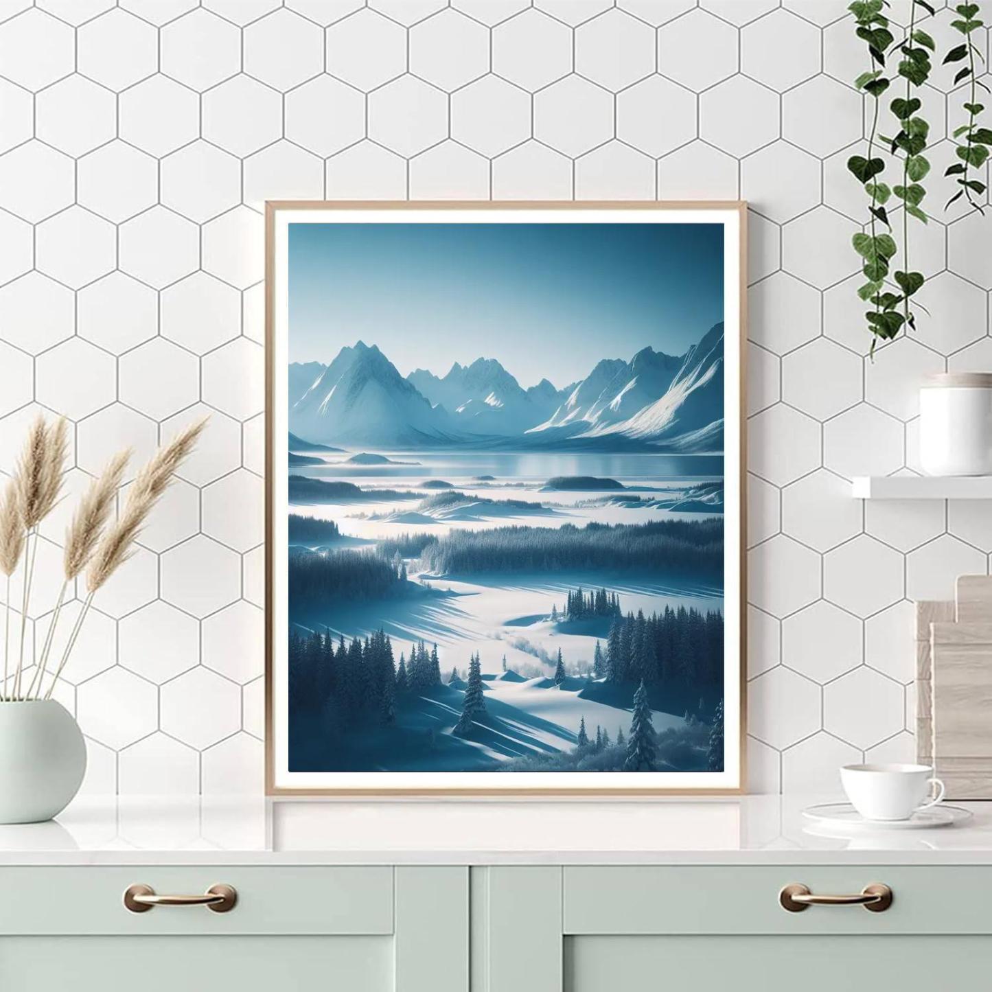 Nordic Winter Scene Paint By Numbers