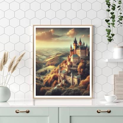 Medieval Castle Panorama Paint By Numbers Art