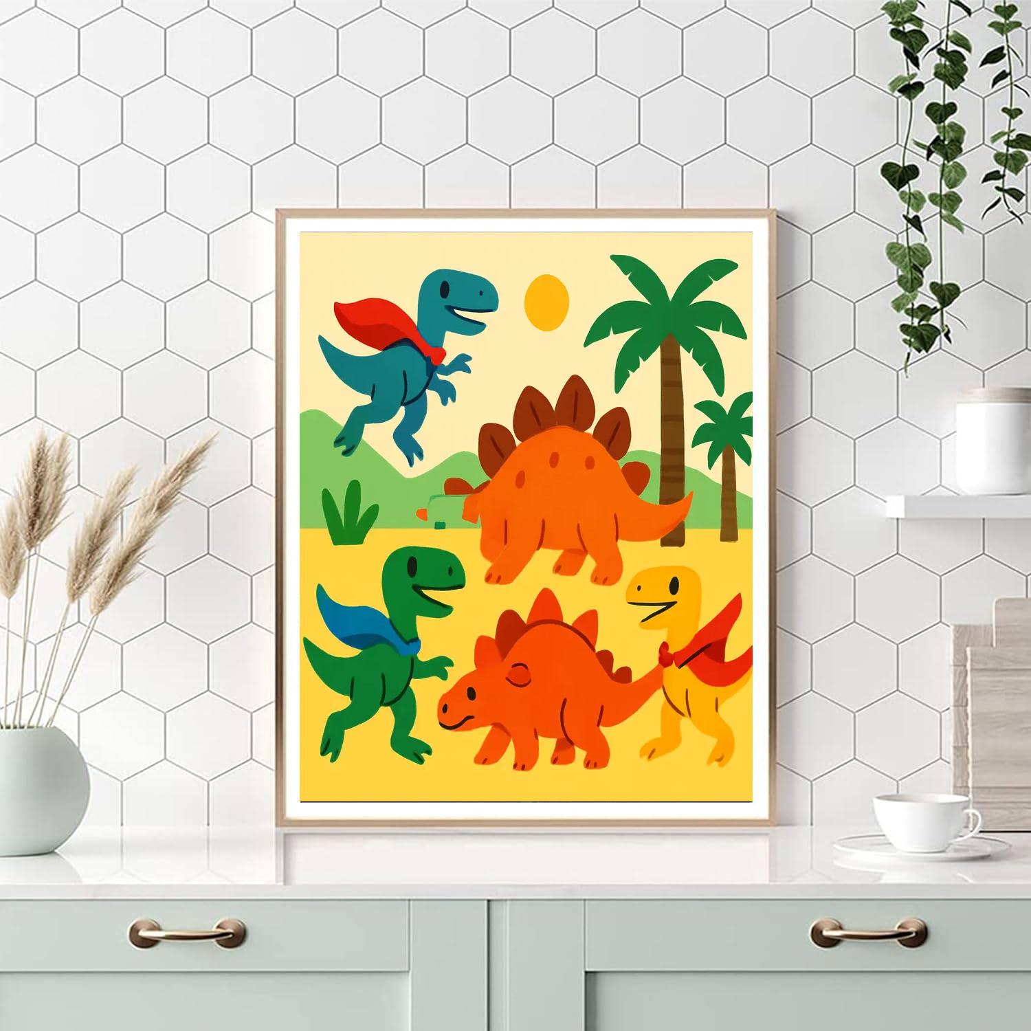 Super Dino Squad Numbered Painting Kits