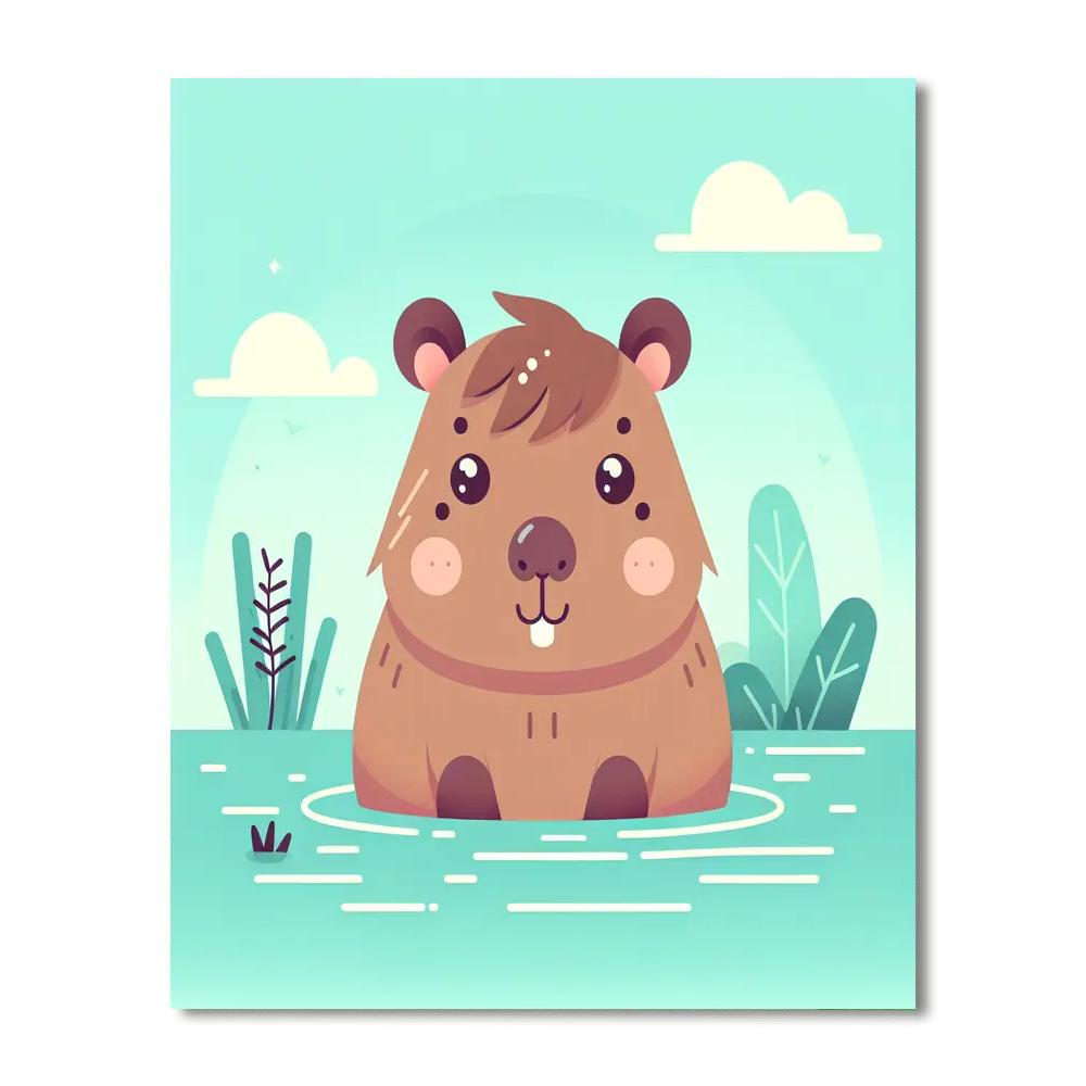 Curious Capybara Paint By Number