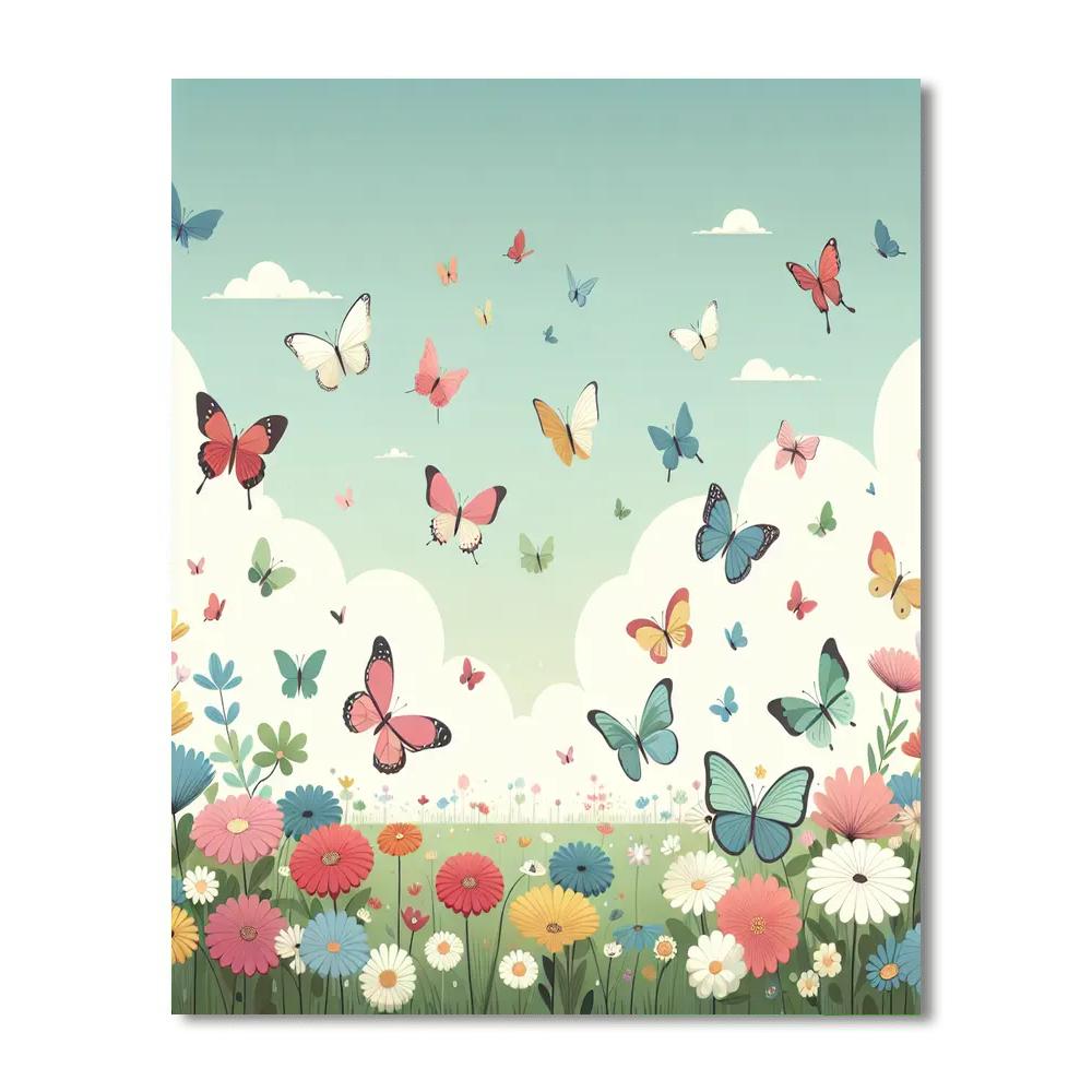 Blissful Butterfly Haven Numbered Painting Kits