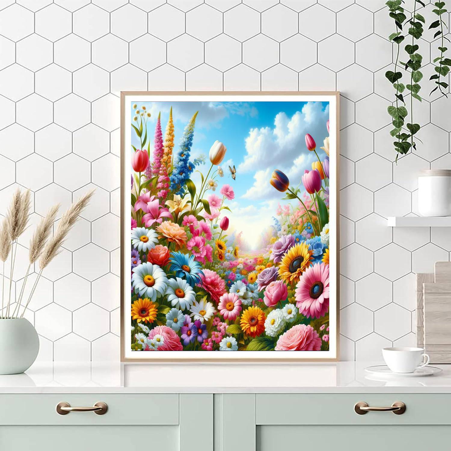Colorful Flower Field Paint By Color