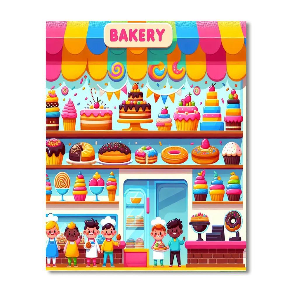Sweet Treat Bakery Painting Number Kit