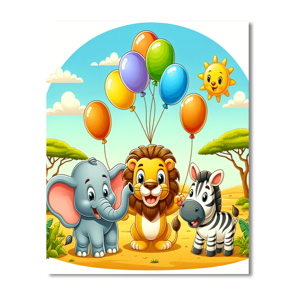 Safari Surprise Party DIY Paint By Numbers